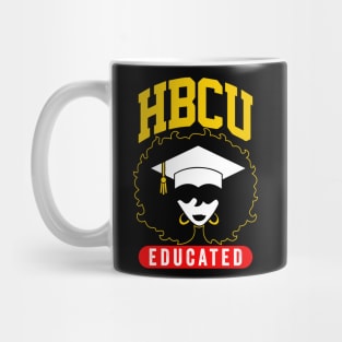 HBCU Educated Black Girl Graduation Cap Graphic Gift Mug